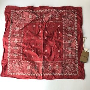 Brand New w/ Tags CC Filson Red Bandana, 20” x 21”